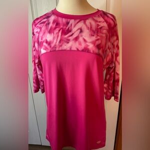Reel Legends Hot Pink Keep It‎ Cool Rash Guard Active Top Size Medium